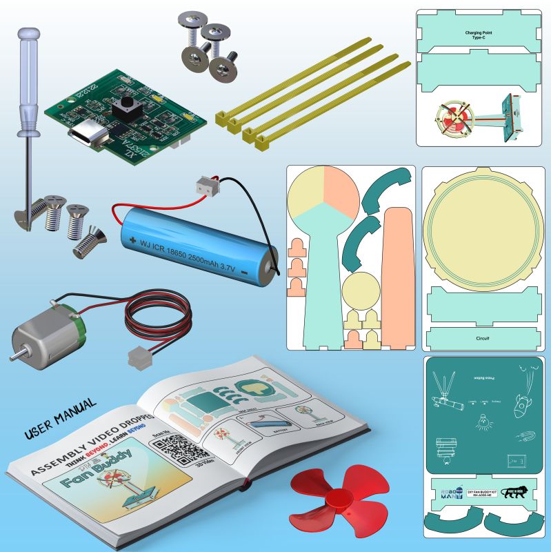 DIY Fan Buddy Kit Model Science Experiment Assembly Kit